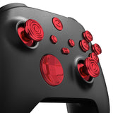 eXtremeRate 11 in 1 Custom Red Metal Buttons for Xbox Series X/S Controller, Aluminum Alloy Dpad Start Back Share Button, Replacement Thumbsticks, Home ABXY Bullet Buttons for Xbox Core Controller - JX3E003