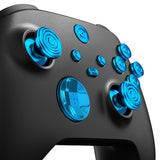 eXtremeRate 11 in 1 Custom Blue Metal Buttons for Xbox Series X/S Controller, Aluminum Alloy Dpad Start Back Share Button, Replacement Thumbsticks, Home ABXY Bullet Buttons for Xbox Core Controller - JX3E004