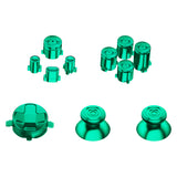 eXtremeRate 11 in 1 Custom Green Metal Buttons for Xbox Series X/S Controller, Aluminum Alloy Dpad Start Back Share Button, Replacement Thumbsticks, Home ABXY Bullet Buttons for Xbox Core Controller - JX3E006