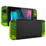 eXtremeRate Clear Lime Green Joycon Handheld Controller Housing (D-Pad Version) with Full Set Buttons, DIY Replacement Shell Case for NS Switch JoyCon & OLED JoyCon - Console Shell NOT Included - JZM510