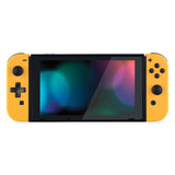 eXtremeRate Soft Touch Caution Yellow Joycon Handheld Controller Housing (D-Pad Version) with Full Set Buttons, DIY Replacement Shell Case for NS Switch JoyCon & OLED JoyCon - Console Shell NOT Included - JZP305