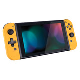 eXtremeRate Soft Touch Caution Yellow Joycon Handheld Controller Housing (D-Pad Version) with Full Set Buttons, DIY Replacement Shell Case for NS Switch JoyCon & OLED JoyCon - Console Shell NOT Included - JZP305