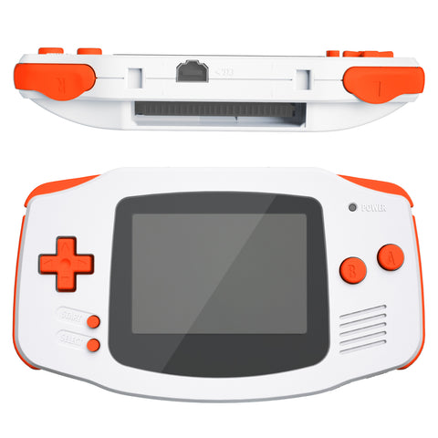 eXtremeRate Orange GBA Replacement Full Set Buttons for Gameboy Advance - Handheld Game Console NOT Included - KAG2004