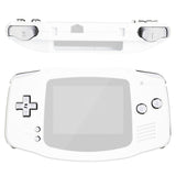 eXtremeRate Chrome Silver GBA Replacement Full Set Buttons for Gameboy Advance - Handheld Game Console NOT Included - KAG3002