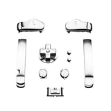 eXtremeRate Chrome Silver GBA Replacement Full Set Buttons for Gameboy Advance - Handheld Game Console NOT Included - KAG3002