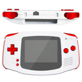 eXtremeRate Chrome Red GBA Replacement Full Set Buttons for Gameboy Advance - Handheld Game Console NOT Included - KAG3003