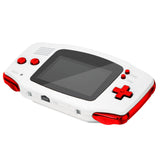 eXtremeRate Chrome Red GBA Replacement Full Set Buttons for Gameboy Advance - Handheld Game Console NOT Included - KAG3003