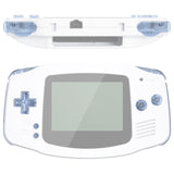 eXtremeRate Clear Glacier Blue GBA Replacement Full Set Buttons for Gameboy Advance - Handheld Game Console NOT Included - KAG4006