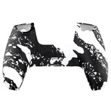 PlayVital Water Transfer Printing White Splash Patterned Anti-Slip Silicone Cover Skin Soft Rubber Case Protector for PS5 Controller with 6 Thumb Grip Caps - KOPF023