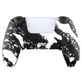 PlayVital Water Transfer Printing White Splash Patterned Anti-Slip Silicone Cover Skin Soft Rubber Case Protector for PS5 Controller with 6 Thumb Grip Caps - KOPF023