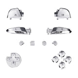 eXtremeRate DIY Replacement Full Set Buttons for Nintendo Switch Pro Controller - Chrome Silver - KRD402