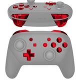 eXtremeRate DIY Replacement Full Set Buttons for Nintendo Switch Pro Controller - Chrome Red - KRD403