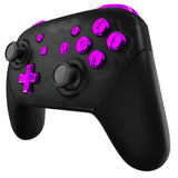 eXtremeRate DIY Replacement Full Set Buttons for Nintendo Switch Pro Controller - Chrome Purple - KRD405