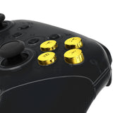 eXtremeRate Chrome Gold Interchangeable ABXY Buttons for Nintendo Switch Pro Controller, DIY Swappable Replacement ABXY for NS Pro Controller- Controller NOT Included - KRH608