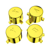 eXtremeRate Chrome Gold Interchangeable ABXY Buttons for Nintendo Switch Pro Controller, DIY Swappable Replacement ABXY for NS Pro Controller- Controller NOT Included - KRH608