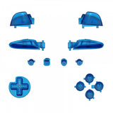 eXtremeRate DIY Replacement Full Set Buttons for Nintendo Switch Pro Controller - Transparent Blue - KRM512