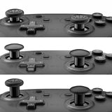 eXtremeRate Black Interchangeable Ergonomic Thumbsticks for Nintendo Switch Pro Controller with 3 Height Domed and Concave Grips Adjustable Joystick - KRM521