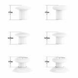 eXtremeRate White Interchangeable Ergonomic Thumbsticks for Nintendo Switch Pro Controller with 3 Height Domed and Concave Grips Adjustable Joystick - KRM522