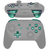 eXtremeRate DIY Replacement Full Set Buttons for Nintendo Switch Pro Controller - Green Purple Chameleon - KRP311