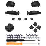 eXtremeRate Black Repair ABXY D-pad ZR ZL L R Keys for NS Switch Pro Controller, DIY Replacement Full Set Buttons with Tools for NS Switch Pro - Controller NOT Included - KRP312