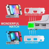 eXtremeRate AiryDocky DIY Kit Clear Replacement Case for Nintendo Switch Dock, Redesigned Portable Mini Dock Shell Cover for Nintendo Switch OLED - Shells Only, Dock & Circuit Board NOT Included - LLNSM001