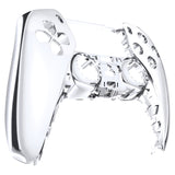 eXtremeRate Chrome Silver Glossy DIY Accessories Replacement Front Housing Shell Compatible with ps5 Controller, Custom Faceplate Compatible with ps5 Controller - Touchpad NOT Included - MPFD4002