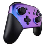 eXtremeRate Chameleon Glossy Faceplate and Backplate for NS Switch Pro Controller, Purple Blue DIY Replacement Shell Housing Case for NS Switch Pro - Controller NOT Included - MRP301