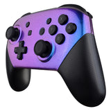 eXtremeRate Chameleon Glossy Faceplate and Backplate for NS Switch Pro Controller, Purple Blue DIY Replacement Shell Housing Case for NS Switch Pro - Controller NOT Included - MRP301