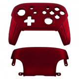 eXtremeRate Red Faceplate and Backplate for Nintendo Switch Pro Controller, Soft Touch DIY Replacement Shell Housing Case for Nintendo Switch Pro - Controller NOT Included - MRP302