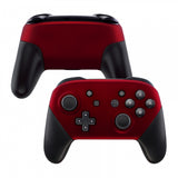 eXtremeRate Red Faceplate and Backplate for Nintendo Switch Pro Controller, Soft Touch DIY Replacement Shell Housing Case for Nintendo Switch Pro - Controller NOT Included - MRP302