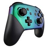 eXtremeRate Chameleon Glossy Faceplate and Backplate for Nintendo Switch Pro Controller, Green Purple DIY Replacement Shell Housing Case for Nintendo Switch Pro - Controller NOT Included - MRP311