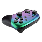 eXtremeRate Chameleon Glossy Faceplate and Backplate for Nintendo Switch Pro Controller, Green Purple DIY Replacement Shell Housing Case for Nintendo Switch Pro - Controller NOT Included - MRP311