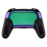 eXtremeRate Chameleon Glossy Faceplate and Backplate for Nintendo Switch Pro Controller, Green Purple DIY Replacement Shell Housing Case for Nintendo Switch Pro - Controller NOT Included - MRP311