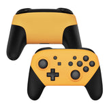 eXtremeRate Caution Yellow Faceplate and Backplate for NS Switch Pro Controller, Soft Touch DIY Replacement Shell Housing Case for NS Switch Pro Controller - Controller NOT Included - MRP318