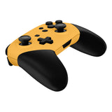 eXtremeRate Caution Yellow Faceplate and Backplate for NS Switch Pro Controller, Soft Touch DIY Replacement Shell Housing Case for NS Switch Pro Controller - Controller NOT Included - MRP318