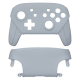 eXtremeRate New Hope Gray Faceplate and Backplate for NS Switch Pro Controller, DIY Replacement Shell Housing Case for NS Switch Pro Controller - Controller NOT Included - MRP337