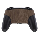 eXtremeRate Wood Grain Patterned Soft Touch Faceplate and Backplate Replacement Shell Housing Case for NS Switch Pro Controller- Controller NOT Included - MRS201