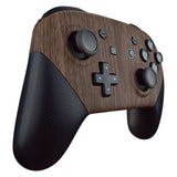 eXtremeRate Wood Grain Patterned Soft Touch Faceplate and Backplate Replacement Shell Housing Case for NS Switch Pro Controller- Controller NOT Included - MRS201