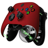 eXtremeRate FaceMag Scarlet Red Magnetic Replacement Front Housing Shell for Xbox Series X & S Controller, DIY Faceplate Cover with Accent Rings for Xbox Core Controller Model 1914 - Controller NOT Included - MX3P3001