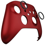 eXtremeRate FaceMag Scarlet Red Magnetic Replacement Front Housing Shell for Xbox Series X & S Controller, DIY Faceplate Cover with Accent Rings for Xbox Core Controller Model 1914 - Controller NOT Included - MX3P3001