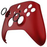 eXtremeRate FaceMag Scarlet Red Magnetic Replacement Front Housing Shell for Xbox Series X & S Controller, DIY Faceplate Cover with Accent Rings for Xbox Core Controller Model 1914 - Controller NOT Included - MX3P3001