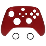 eXtremeRate FaceMag Scarlet Red Magnetic Replacement Front Housing Shell for Xbox Series X & S Controller, DIY Faceplate Cover with Accent Rings for Xbox Core Controller Model 1914 - Controller NOT Included - MX3P3001