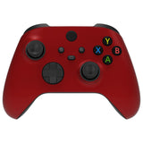 eXtremeRate FaceMag Scarlet Red Magnetic Replacement Front Housing Shell for Xbox Series X & S Controller, DIY Faceplate Cover with Accent Rings for Xbox Core Controller Model 1914 - Controller NOT Included - MX3P3001