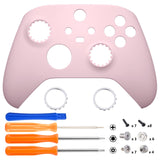 eXtremeRate FaceMag Cherry Blossoms Pink Magnetic Replacement Front Housing Shell for Xbox Series X & S Controller, DIY Faceplate Cover with Accent Rings for Xbox Core Controller Model 1914 - Controller NOT Included - MX3P3002