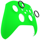 eXtremeRate FaceMag Neon Green Magnetic Replacement Front Housing Shell for Xbox Series X & S Controller, DIY Faceplate Cover with Accent Rings for Xbox Core Controller Model 1914 - Controller NOT Included - MX3P3003