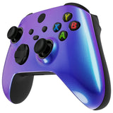 eXtremeRate FaceMag Chameleon Purple Blue Magnetic Replacement Front Housing Shell for Xbox Series X & S Controller, DIY Faceplate Cover for Xbox Core Controller Model 1914 - Controller NOT Included - MX3P3005