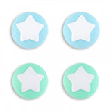 Star Design Cute Switch Thumb Grip Caps, Heaven Blue & Mint Green Joystick Caps for Nintendo Switch Lite, Silicone Analog Cover Thumb Stick Grips for Joycon - NJM1002