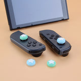 Star Design Cute Switch Thumb Grip Caps, Heaven Blue & Mint Green Joystick Caps for Nintendo Switch Lite, Silicone Analog Cover Thumb Stick Grips for Joycon - NJM1002