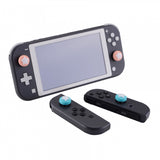 PlayVital Switch Joystick Caps, Switch Lite Thumbstick Caps, Silicone Analog Cover for Joycon of Switch OLED, Thumb Grip Rocker Caps for Nintendo Switch & Switch Lite - Mandys Pink & Bondi Blue - NJM1006