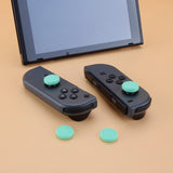 PlayVital Switch Joystick Caps, Switch Lite Thumbstick Caps, Silicone Analog Cover for Joycon of Switch OLED, Thumb Grip Rocker Caps for Nintendo Switch & Switch Lite - 4 Pcs Mint Green - NJM1013